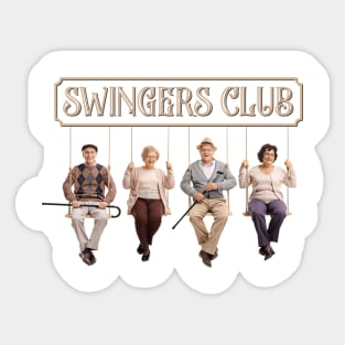 Swingers Club Old Folks Swinging Sticker